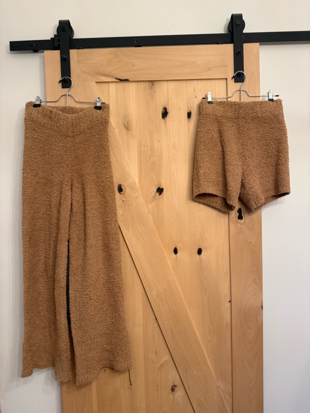 SKIMS Cozy Camel Knit Pants and Shorts